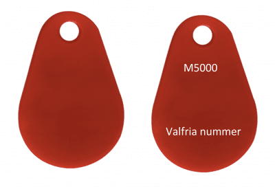 Uranus Pro Mifare1k  Nummer Caverion Röd