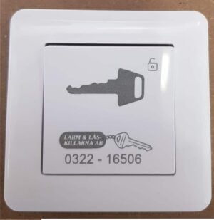 Öppnaknapp Exxact Utvändig graverad nyckel & logo Larm & Lås Killarna