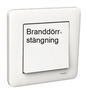 Exxact strömställare - Valfri gravyr "Branddörrstängning"