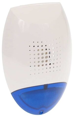 Siren utomhus SP-500 B – 120 Db Separata ingångar för ljus och ljud ger flexibilitet Blå