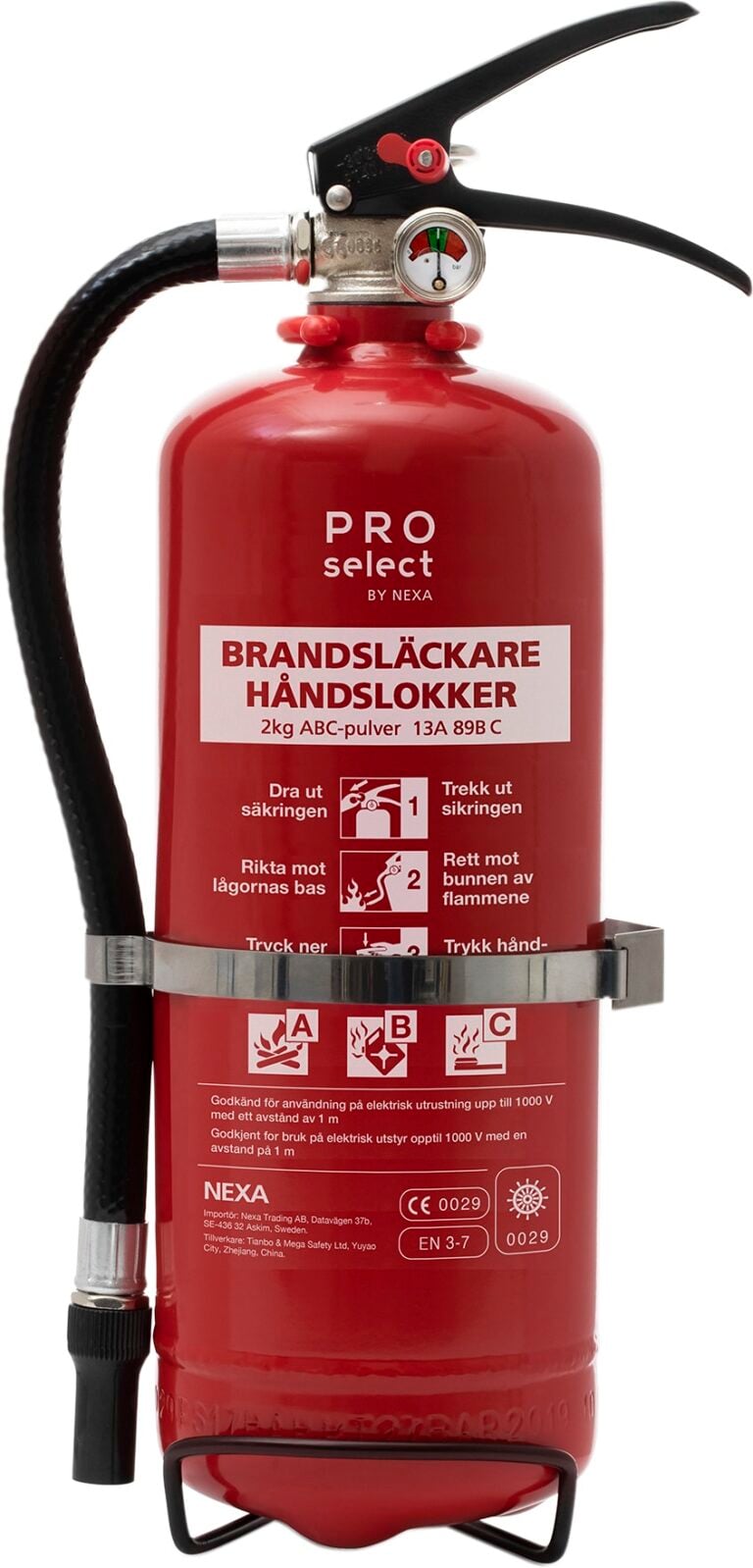 Pulversläckare 2 Kg Röd 13A