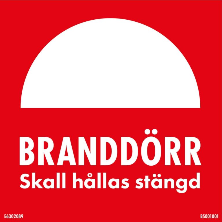 Skylt Branddörr 150X150 Mm