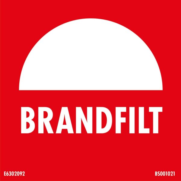 Skylt Brandfilt 150X150 Mm 6302092