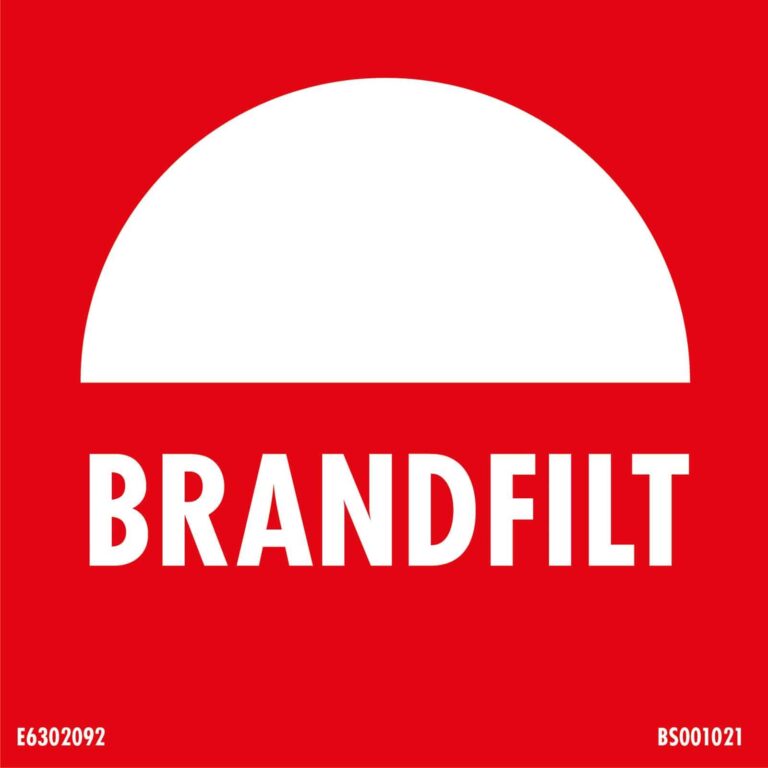 Skylt Brandfilt 150X150 Mm