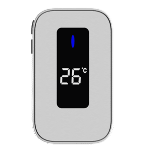 Mottagare för Trådlös dörrklocka Batterifri med inomhus temperaturgivare