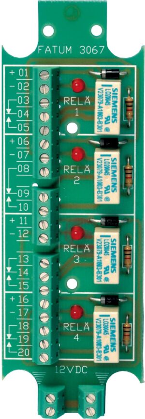 Reläplint 12Vdc 4 Relä Sk