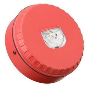 Eaton 812005FULL-0107X Fulleon Solista LX Wall LED Beacon, Deep Base, (I SOL-LX-W/RF/R1/D Red FLASH E45), Red Flash, Red Housing and Base