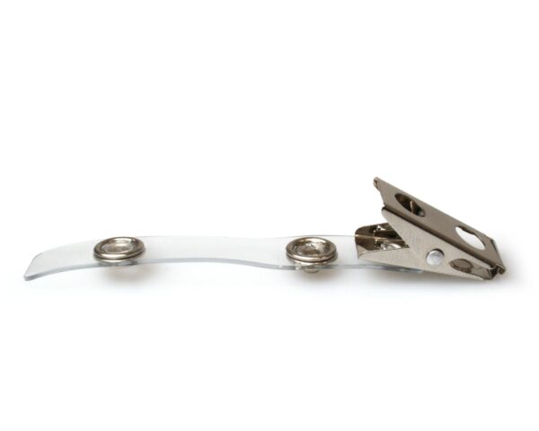 Krokodilklämma metall 70 mm med genomskinligt band (100 pack) A-CL-CCMPC