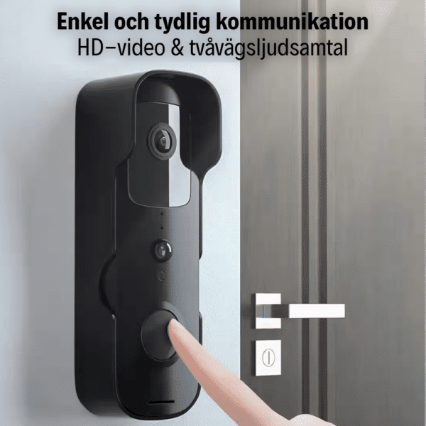 Smart Wifi Dörrklocka med Kamera - 1080P, Smart App, Rörelsedetektering DK-T30-TY-1080P