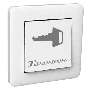 Öppnaknapp Infälld Nyckel Logo Telehantering