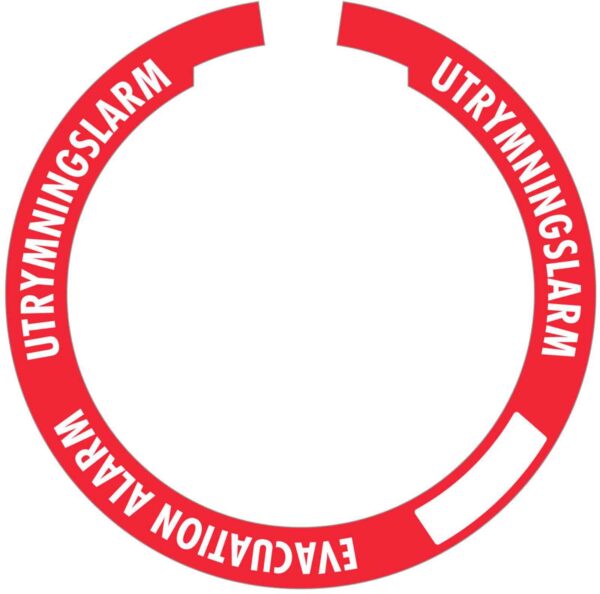 DEKAL UTRYMN/EVAC RÖD BOTTEN 6300865