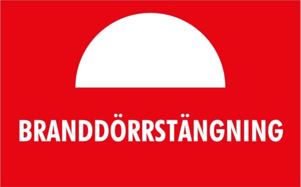SKYLT BRANDDÖRRSTÄNGNING 6308406