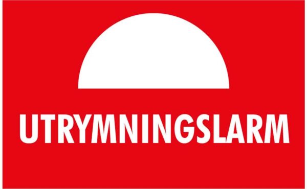 SKYLT UTRYMNINGSLARM 6308407