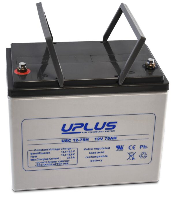 Batteri 75ah / Ackumulator UPLUS C 12V 75 AH 10-12 År USC12-75H
