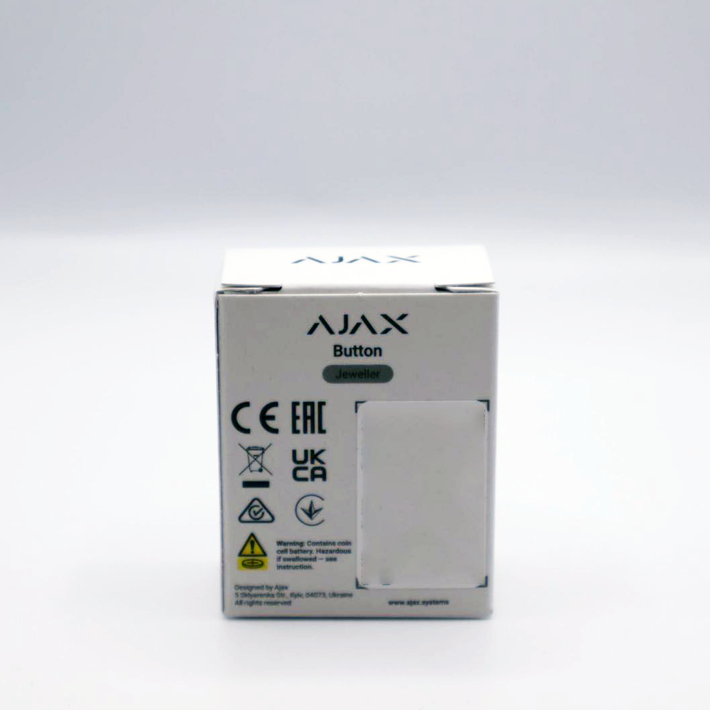 Ajax Button Överfall Enkeltryck trådlös Vit 38095.26.WH1 Ajax Button Överfall Enkeltryck trådlös Vit 38095.26.WH1