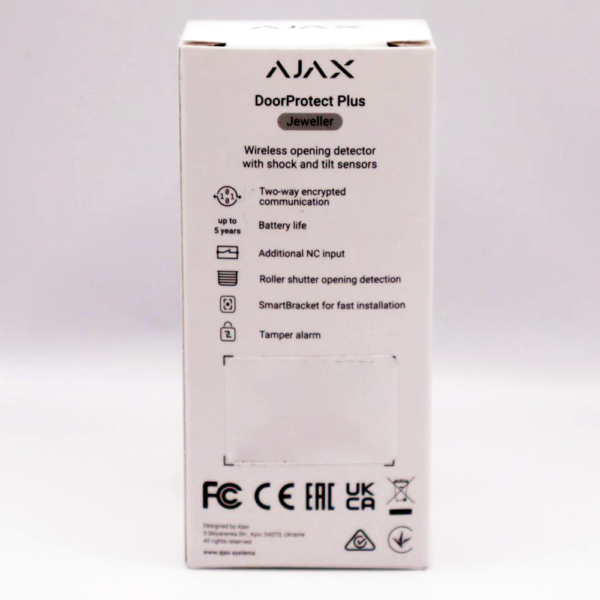 Ajax DoorProtect Plus Magnetkontakt Dörrsensor + Chocksensor Vit 38101.13.WH1
