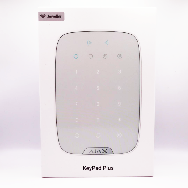 Ajax KeyPad Plus Manöverpanel DESFire vit - Inbyggd RFID läsare 38253.83.WH1