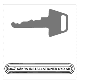 Öppnaknapp Exxact med Graverad Nyckel + Logo Säkra installationer