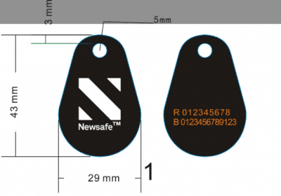 Uranus PVC EM4200 Nummer Logo Newsafe