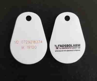 Uranus Epoxy Mifare1k Graverade nummer Logo Vadsbolarm - Vit