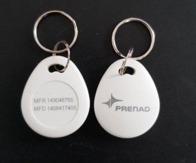 Venus Mifare1kGraverade nummer Logo Prenad Vit