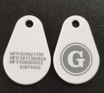 Uranus Pro Mifare1k Graverade nummer logo Glebe Vit