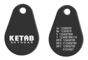 Uranus PRO EM4200/Mifare1k Graverade nummer Logo Ketab Svart