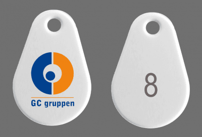Uranus Pro Mifare1k Nr "8" Färglogo GC Gruppen- Vit