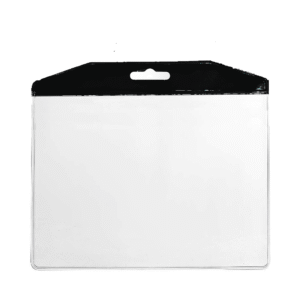 Plastficka/korthållare Svart Kant Liggande 95x77