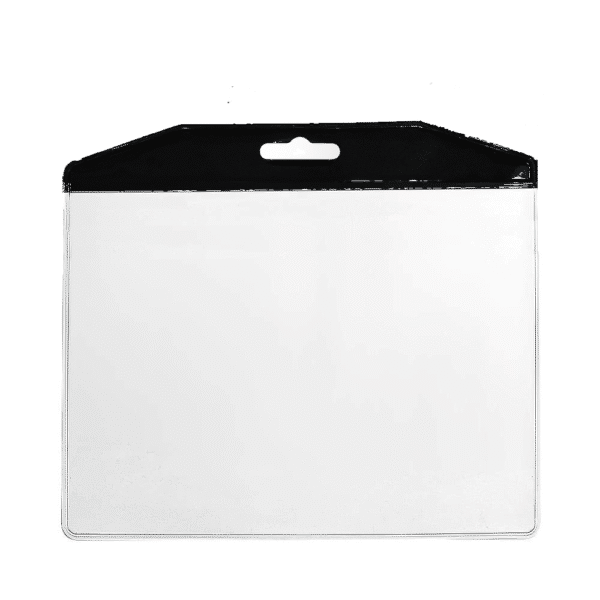 Plastficka/korthållare Svart Kant Liggande 95x77 20265