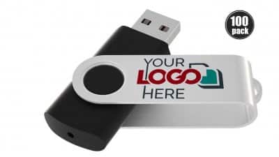 USB 8GB Färglogo Sectec - Svart