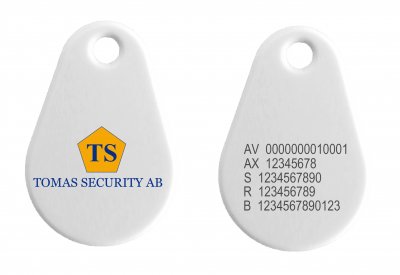 Uranus Pro Vit EM4200 Nummer Färglogo Tomas Security Vit