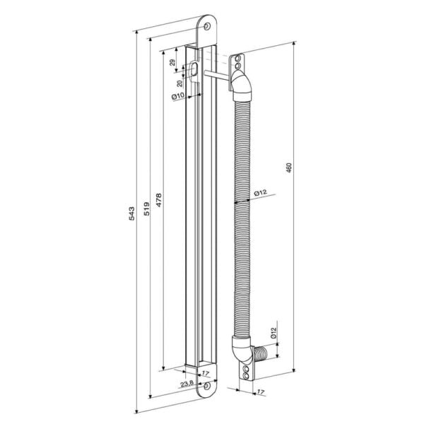 Abloy Karmöverföring EA281 512 mm 10281100000-1
