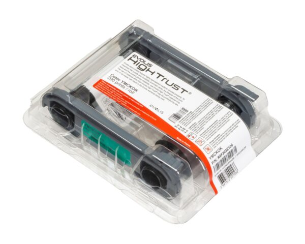 Evolis R6F203E100 YMCKO-K Colour Ribbon (200 Prints) R-EV-R6F203E100