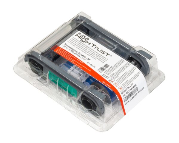 Evolis RCT218NAAA Scratch-Off Monochrome Ribbon (1000 Prints) R-EV-RCT218NAAA
