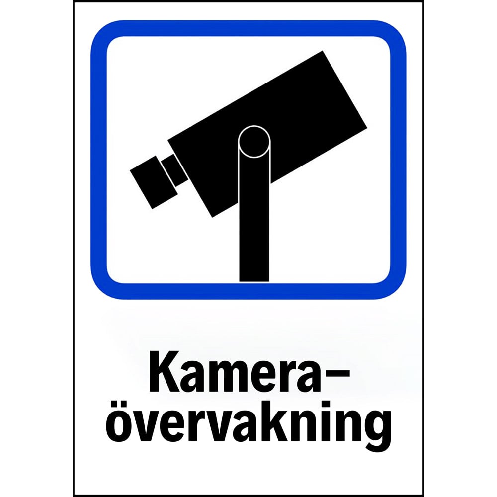 Kameraövervakning Skylt - Aluminium A6 KAM-SK-A6-ALU Kameraövervakning Skylt - Aluminium A6 KAM-SK-A6-ALU