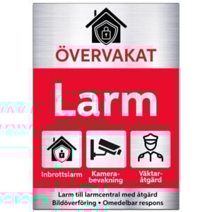 Larmdekal Aluminium 2 Självhäftande Liten (A8) 52x74mm