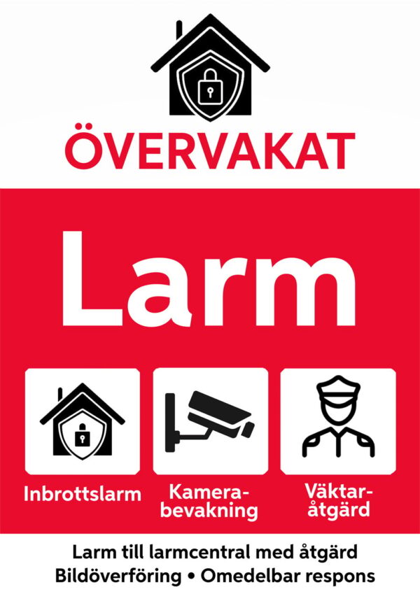 Larmdekal Dubbelsidig 2 Självhäftande (A8) - 52x74mm larmdekal-poly2-a8