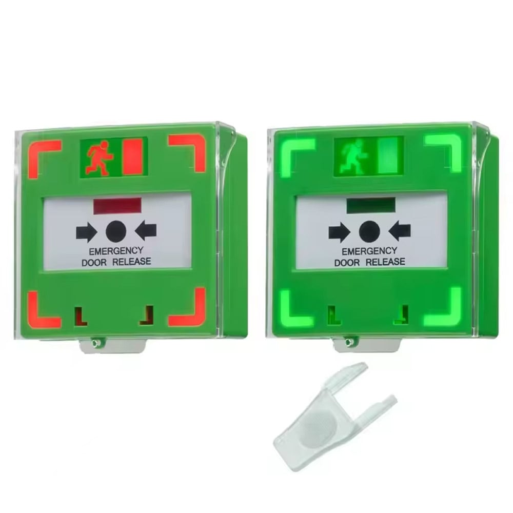 Nödöppningsknapp – Larmknapp Grön – LED, Summer & 3 Reläer (Återställbar med nyckel) 6301059-SH-LED Nödöppningsknapp – Larmknapp Grön – LED, Summer & 3 Reläer (Återställbar med nyckel) 6301059-SH-LED