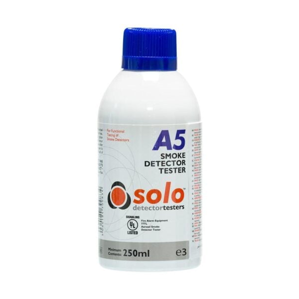 Detectortesters SoloA5 Smoke Detector Tester Aerosol, Flammable Gas, Handheld or Use with 330 and 332 Dispensers SOLO A5-001