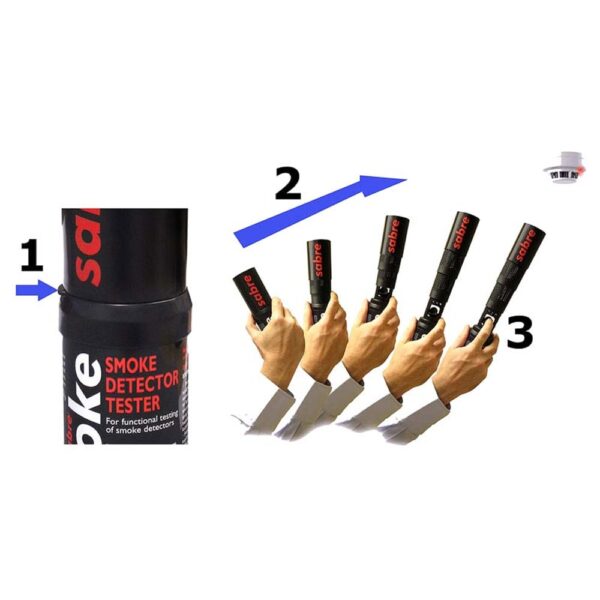 Detectortesters SMOKESABRE-01-001 Smoke Sabre Hand Held Aerosol Smoke Detector Tester, 150ml SMOKESABRE01-001