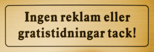 Ingen reklam tack