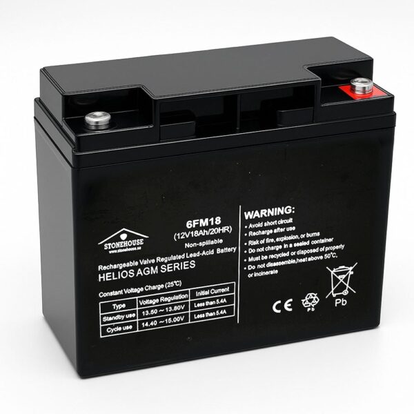 Batteri 18Ah 12V HELIOS 50018-skruvpol