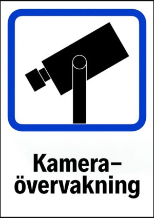 Kameraövervakning Dekal - Dubbelsidig Premium PET repfritt material (A8, A6, A5, A4)