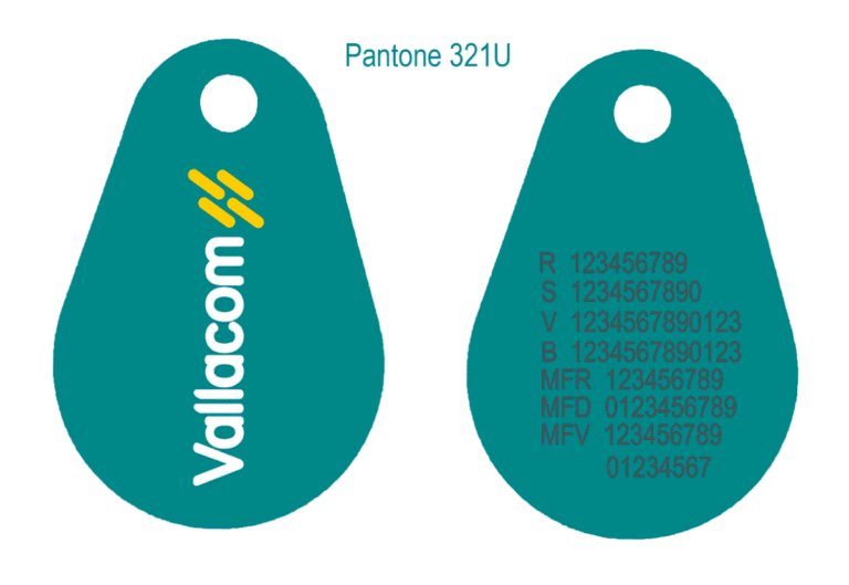 Uranus PRO EM4200/Mifare1k Pantone Nummer Färglogo Vallacom Grön
