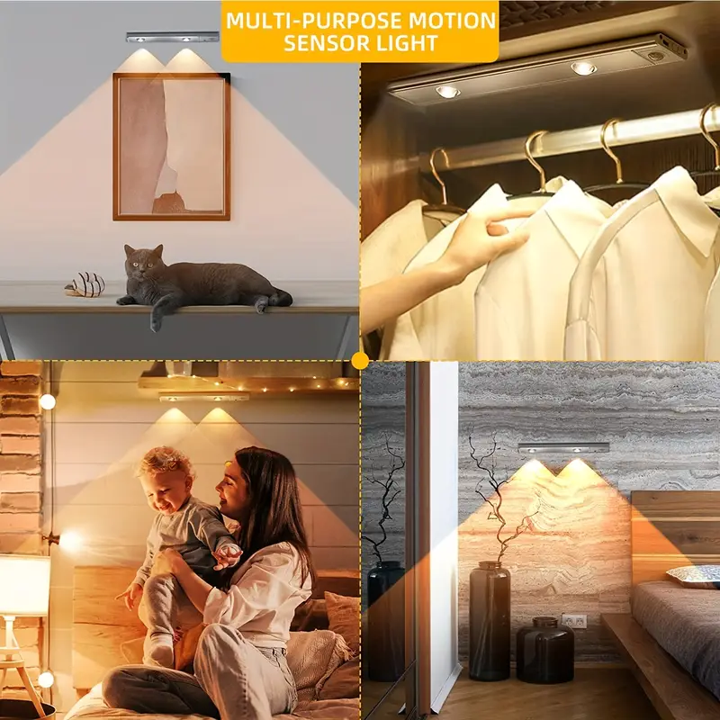 Spotlight Ljuslist 40CM LED Lampa med Rörelsesensor (Silver) SILVER-40CM-USB-LED Spotlight Ljuslist 40CM LED Lampa med Rörelsesensor (Silver) - Bild 7
