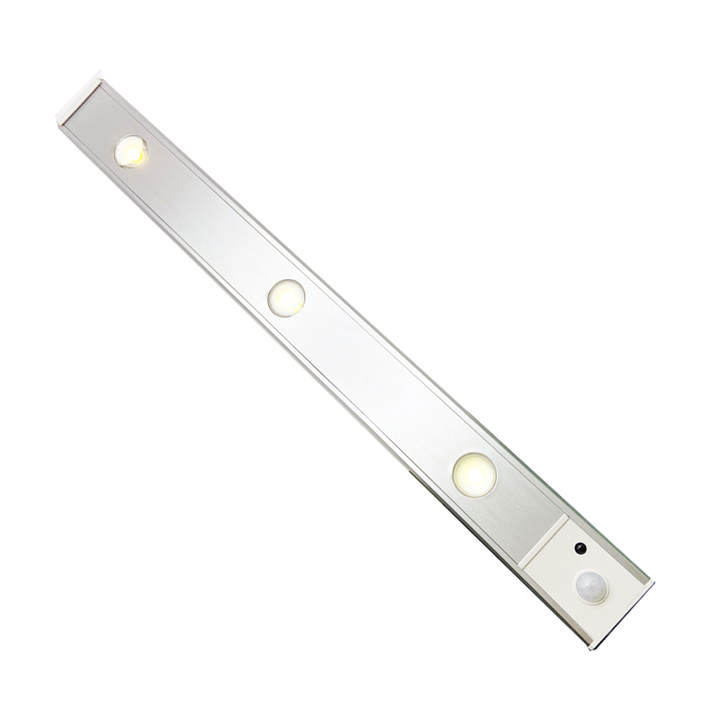 Spotlight Ljuslist 40CM LED Lampa med Rörelsesensor (Silver) SILVER-40CM-USB-LED Spotlight Ljuslist 40CM LED Lampa med Rörelsesensor (Silver) - Bild 2