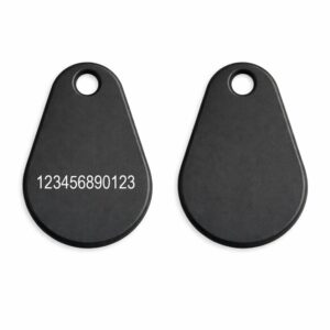 Kombitagg EM4305/Mifare1k Classic® för Bewator med lika nummer programmerade ABS Plus Svart