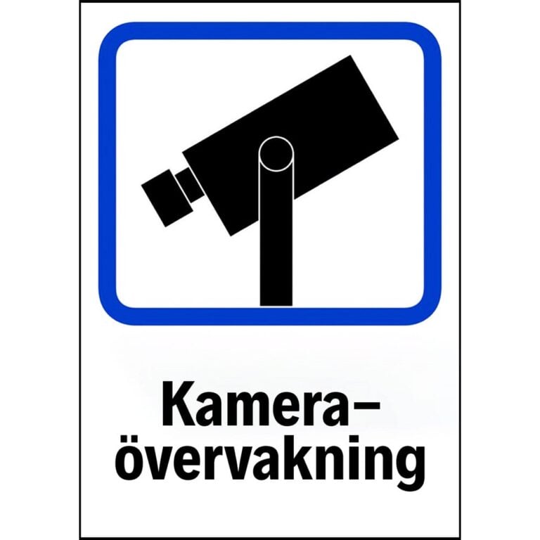 Kameraövervakning Skylt – Aluminium